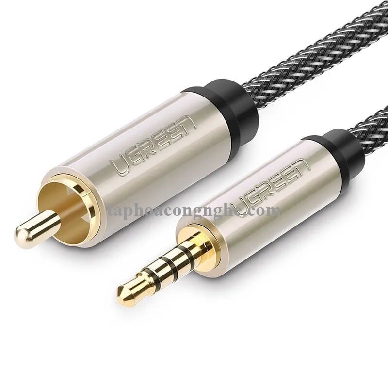 Ugreen 20735 5M chỉ dùng cho tv xiaomi chỉ tương thích với tv xiaomi màu Xám Cáp âm thanh bông sen Coaxial sang 3.5mm dương cao cấp AV132 30020735